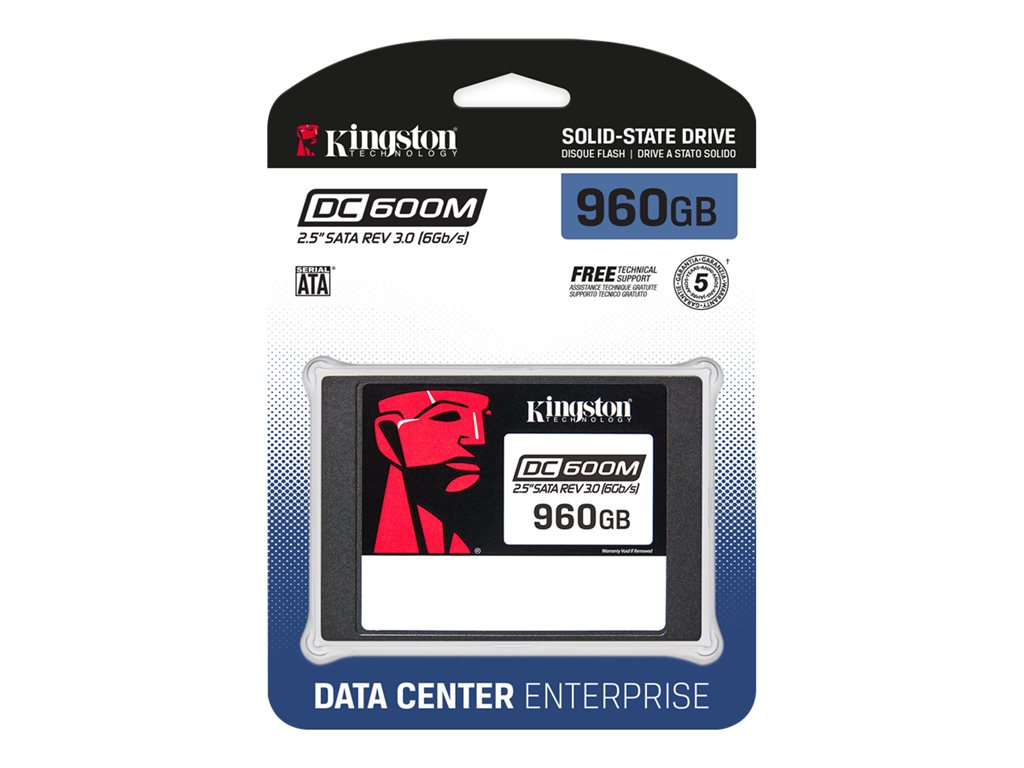 KINGSTON 960GB DC600M 2.5inch SATA3 mixed-use data center SSD for enterprise servers and NAS (VMWare Ready)