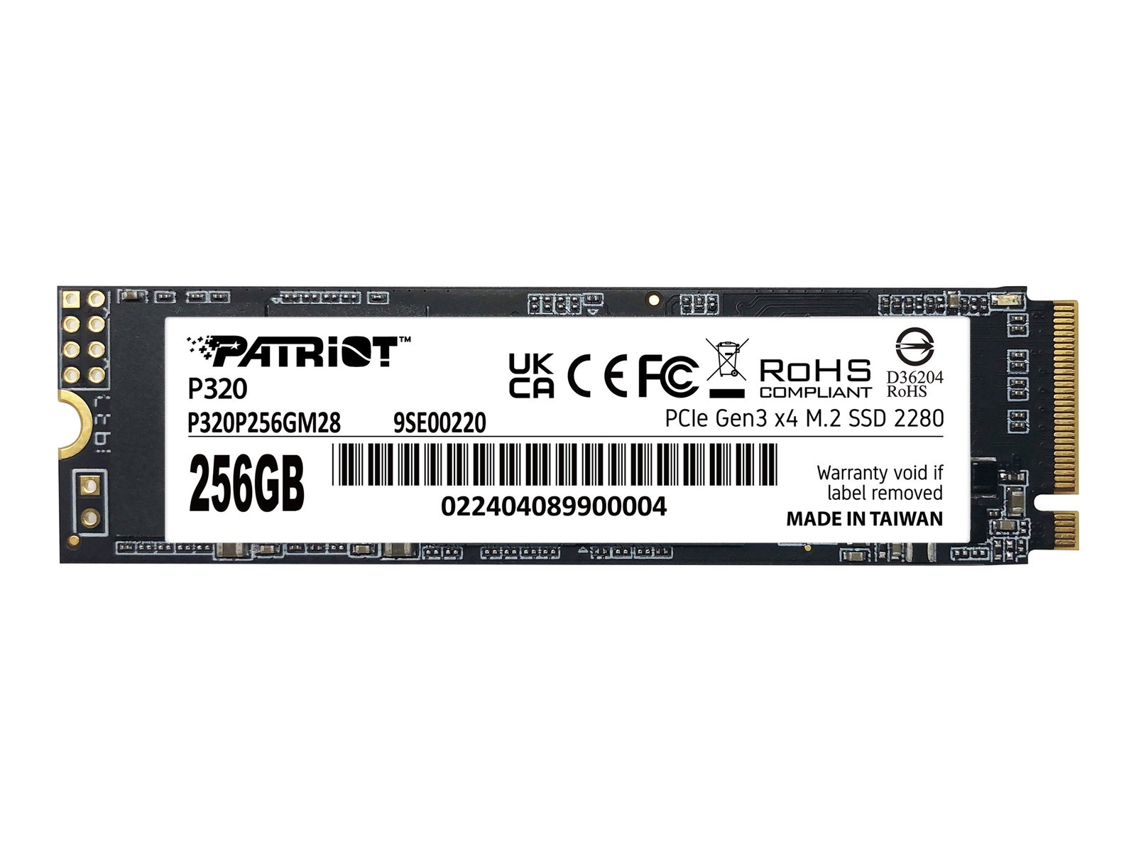 PATRIOT P320 256GB M.2 2280 PCIE SSD