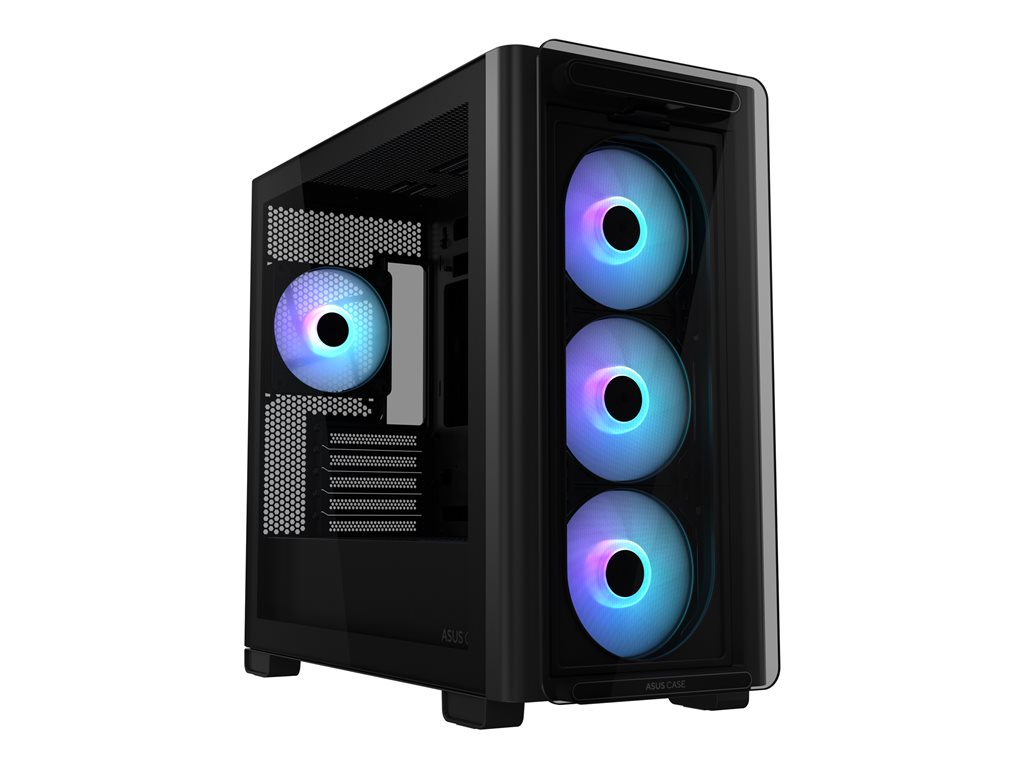 ASUS A23 Plus Tg Case Tempered Glass ARGB Fans Black
