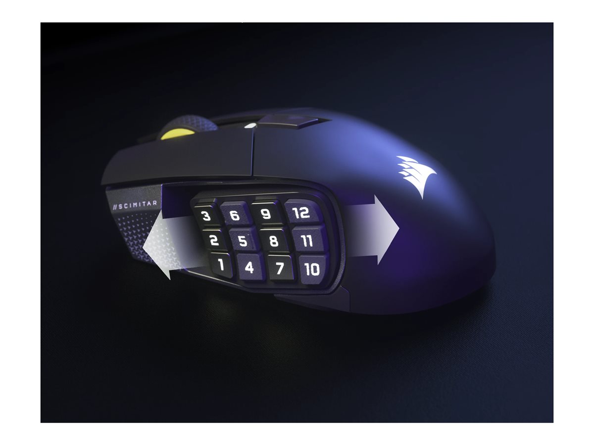 CORSAIR SCIMITAR ELITE WIRELESS SE Gaming Mouse Gun metal 33000 DPI Optical