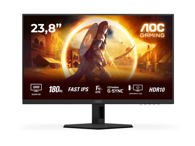 AOC Q24G4RE 23.8inch Fast IPS QHD 180Hz 300cd/m2 1ms HDMI2.0 DP1.4
