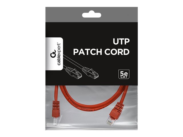 GEMBIRD PP12-2M/R Gembird patchcord RJ45, cat.5e, UTP, 2m, red