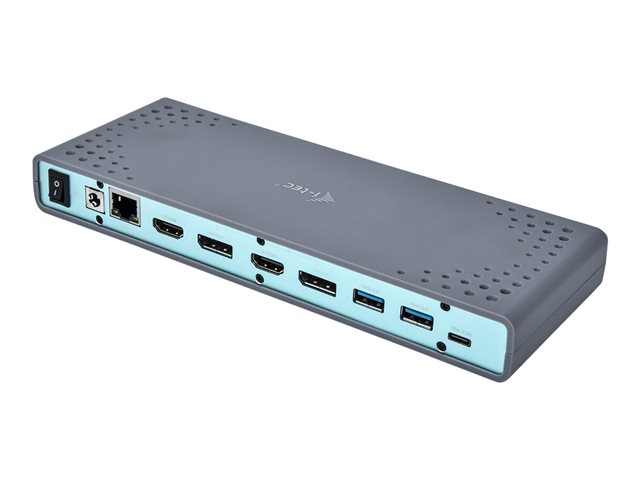 I-TEC USB 3.0/USB-C Dualdock 1x 5K 2x 4K 60Hz 2x HDMI 2x DP 1x GLAN 6x USB 3.0 1x Audio/Mic Jack Kensington kompatible with TB 3