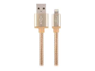 GEMBIRD CCB-mUSB2B-AMLM-6-G USB to 8-pin cable cotton braided metal connectors 1.8m gold