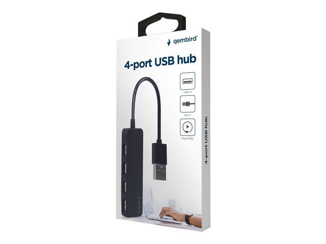 GEMBIRD 4-port USB HUB black