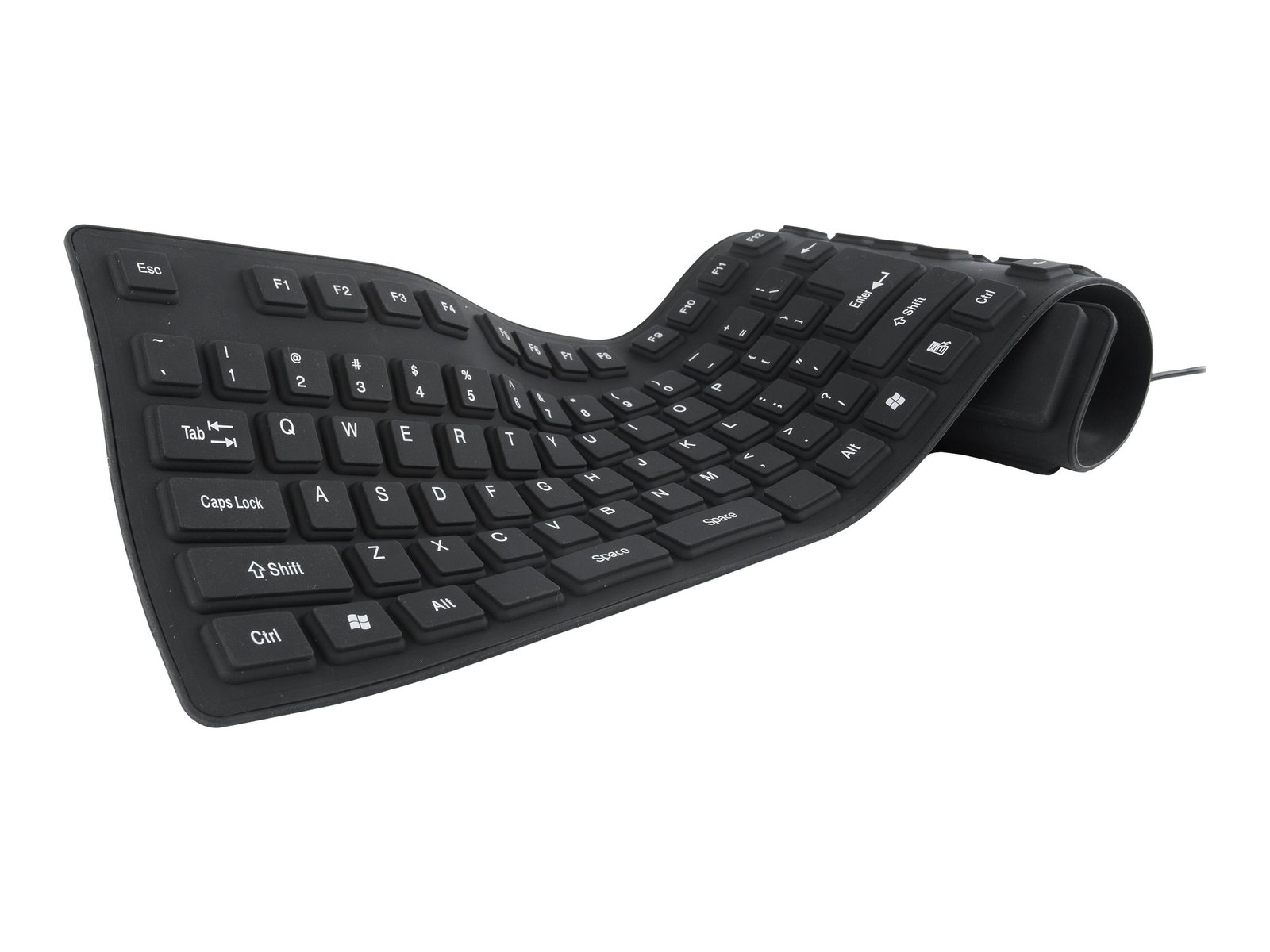 GEMBIRD KB-109F-B Flexible keyboard USB + OTG black color US layout