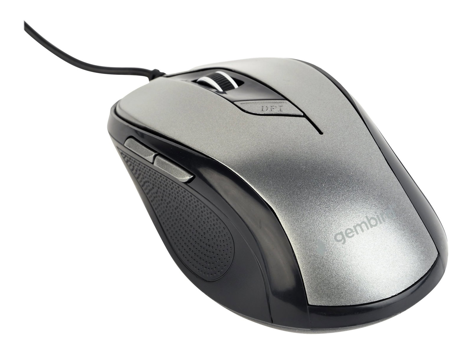 GEMBIRD MUS-6B-01-BG optical mouse 1600DPI USB Black spacegrey