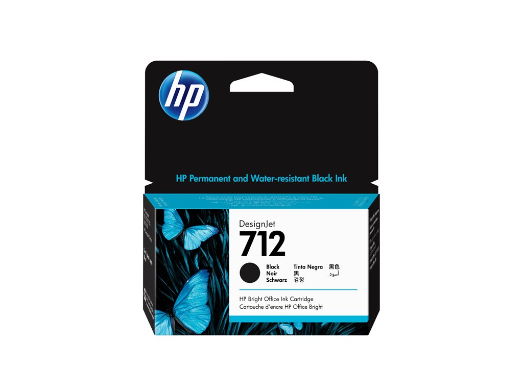 HP 712 38-ml Black DesignJet Ink Cartridge