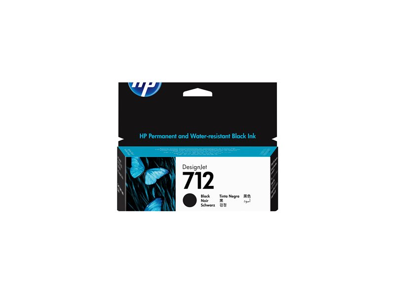 HP 712 38-ml Black DesignJet Ink Cartridge