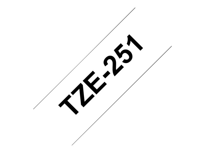 BROTHER TZE251 tape cassette 24mm8m white/black P-touch 300/500/2400series