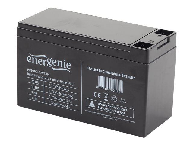 GEMBIRD BAT-12V7AH Energenie Rechargeable Gel Battery 12V/7AH