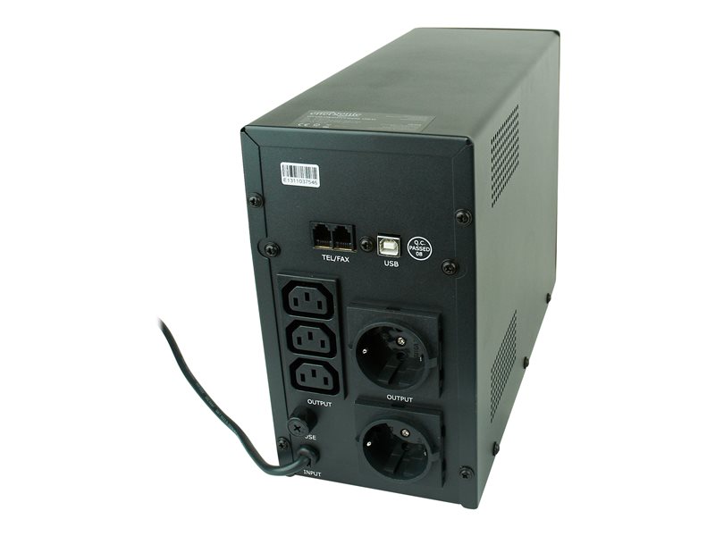 GEMBIRD EG-UPS-033 UPS Energenie Line-Interactive 1200VA3xIEC2xSchuko 230VUSBRJ11LCD