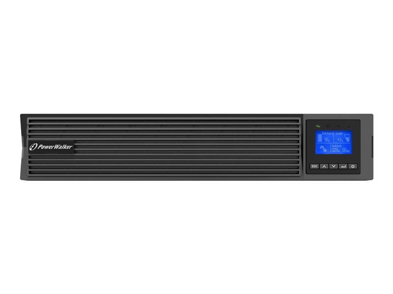POWERWALKER UPS On-Line VFI 3000 ICR IOT 1/1 phase 3000VA PF1 8x IEC C13 + 1x C19 outlets USB/RS232 LCD Rack