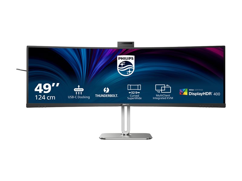 PHILIPS 49B2U6903CH/00 48.8inch 5120x1440 VA Curved H/A 170mm SUPERWIDE USB-C 75Hz DP 2xHDMI USB HUB SPEAKERS webcam