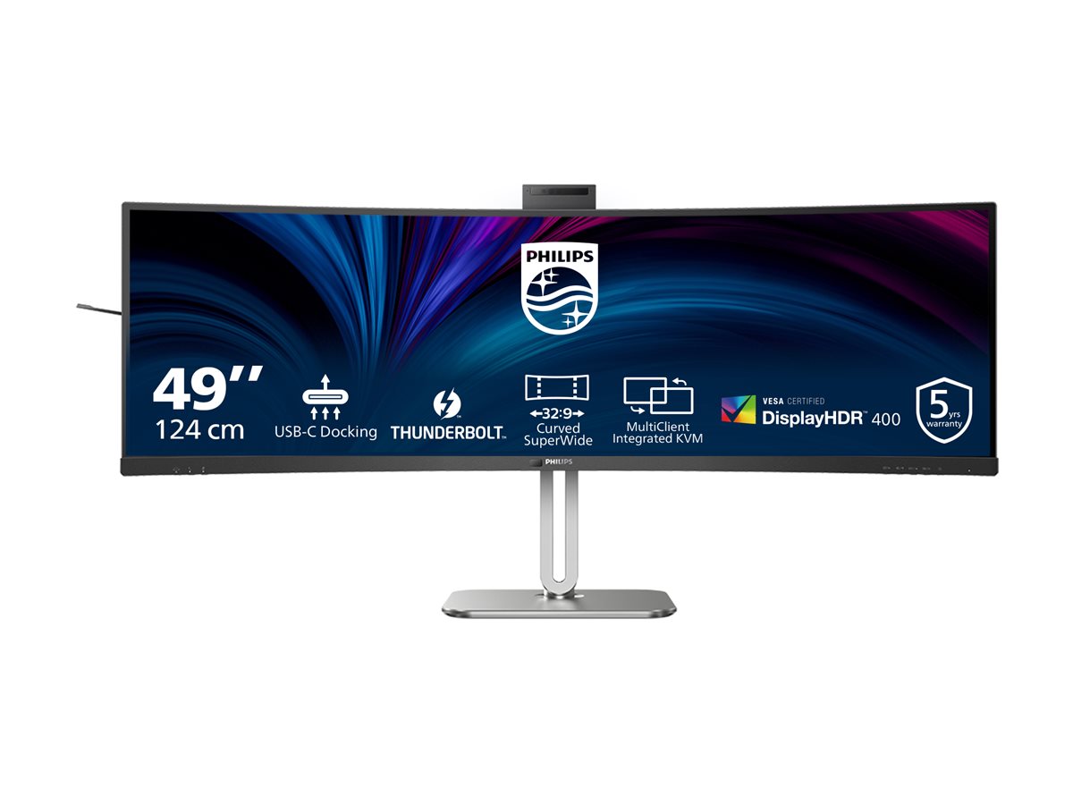 PHILIPS 49B2U6903CH/00 48.8inch 5120x1440 VA Curved H/A 170mm SUPERWIDE USB-C 75Hz DP 2xHDMI USB HUB SPEAKERS webcam