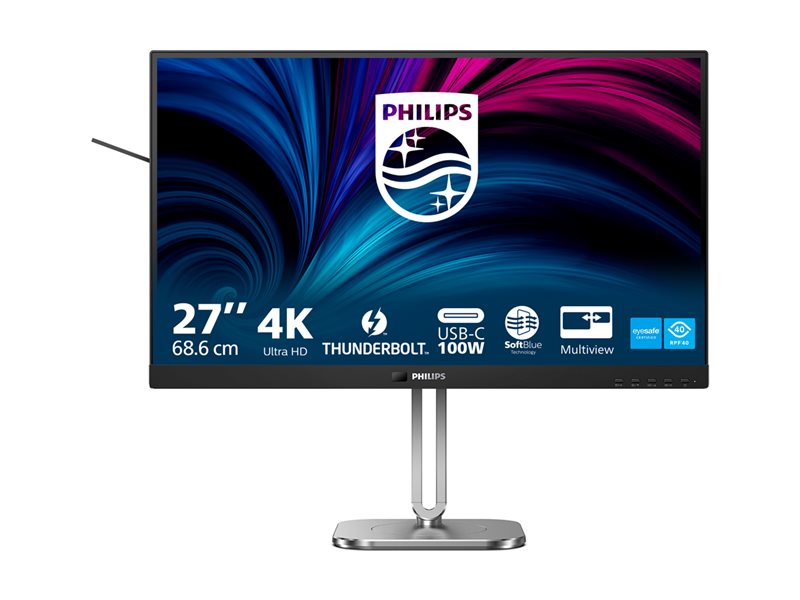 PHILIPS 27B2U6903/00 Monitor 27inch UHD LED 16:9 IPS 75Hz 2xHDMI 2.0 DP 1.4 USB-C 3.2 Gen2