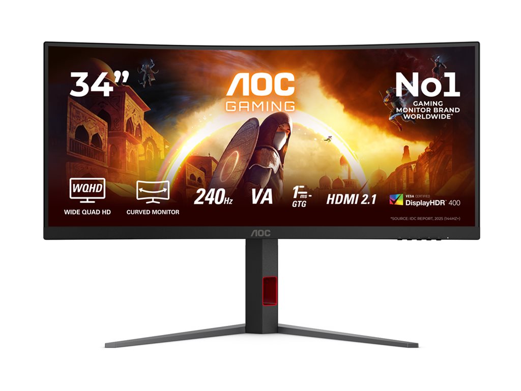 AOC CU34G4Z 34inch 3440x1440 1ms 2xHDMI DP USB Black/Red