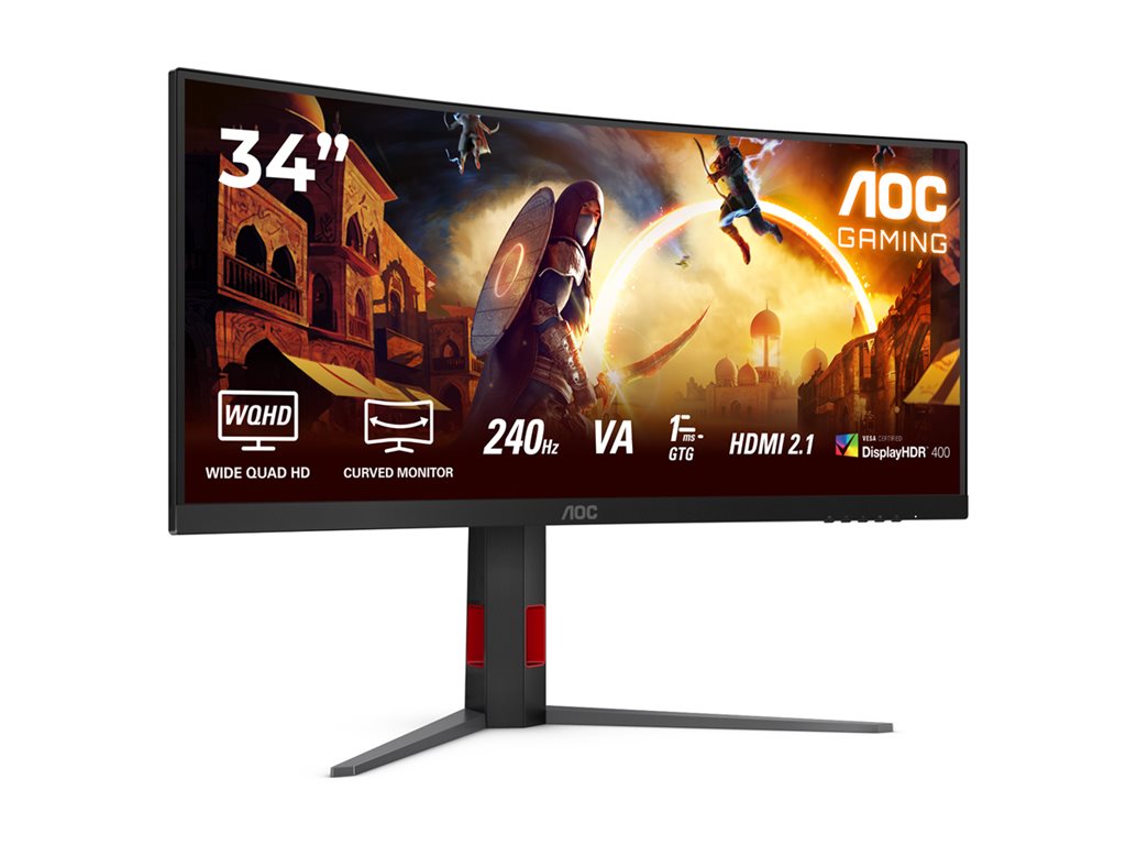 AOC CU34G4Z 34inch 3440x1440 1ms 2xHDMI DP USB Black/Red