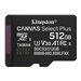 KINGSTON 512GB micSDXC Canvas Select Plus Gen3 150R A1 Single Pack w/o ADP