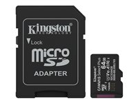 KINGSTON 64GB microSDXC Canvas Select Plus Gen3 100MB/s A1 Card + Adapter