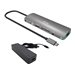 I-TEC USB C Metal Nano Dock 1xHDMI 4K 1xSD + 1xmicroSD Kartenleser 1xGLAN 1xAudio 3x USB 3.0 Port 1x USB-C PD + Charger 100W