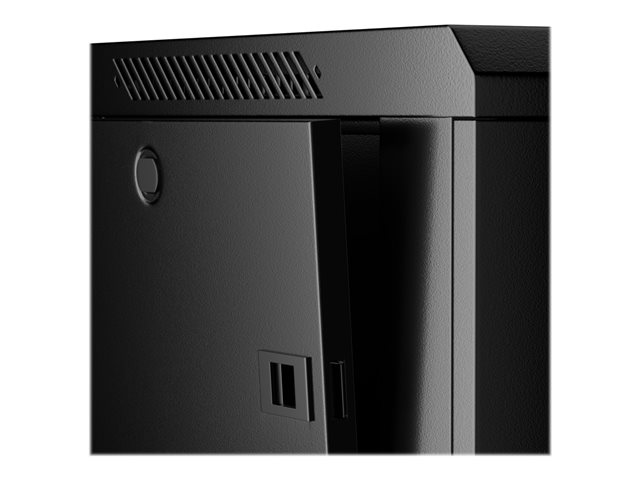 NETRACK 019-150-645-022 wall/hanging cabinet 19inch 15U/450 mm glass door black remov. side pan.