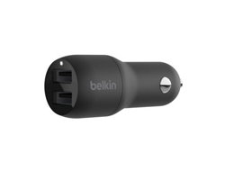 BELKIN CAR CHARGER - DUAL USB-A 24W BLACK