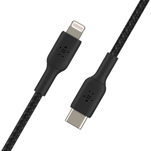 LIGHTNING/USB-C CABLE - MFI 1M BLACK