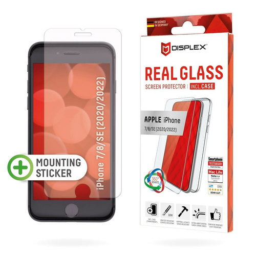 DISPLEX REAL GLASS + CASE - F/ APPLE IPHONE 7/8/SE (2020/202
