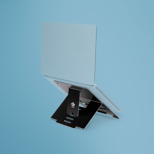 RISER FLEXIBLE LAPTOP STAND - ADJUSTABLE BLACK