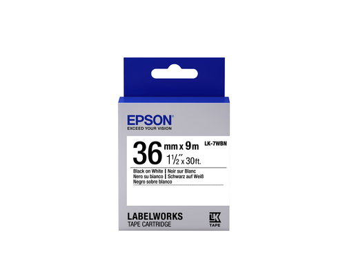 TAPE LK-7WBN STD BLK-/WHT 36/9 - .