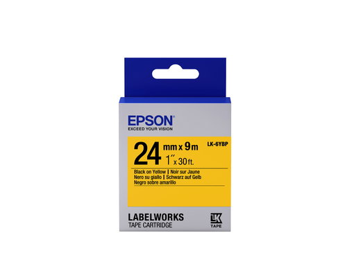 TAPE LK-6YBP PASTEL BLK-/YELL - YELL 24/9