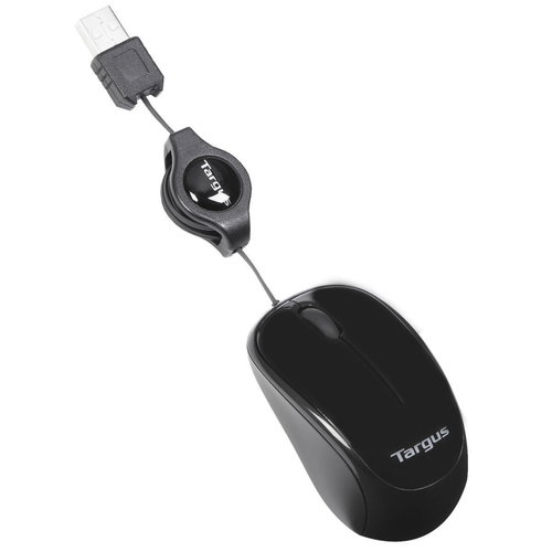 TARGUS MOUSE RETRACTABLEWIRED - BLUETRACE TRAVEL MOUSE BLACK