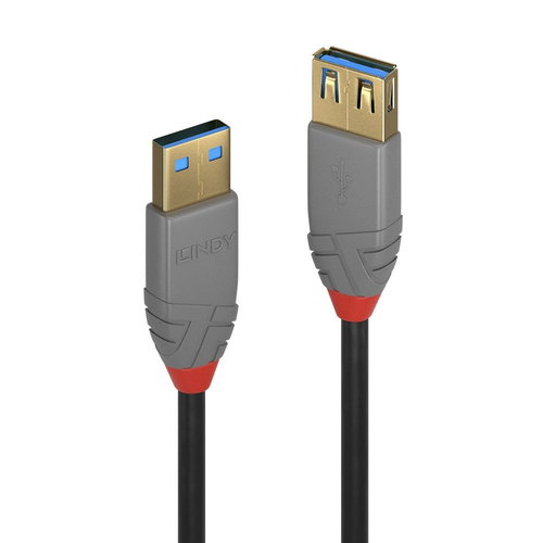 1M USB 3.2 TYP A 5GBIT/S - VERLNGERUNGSKABEL ANTHRA LINE