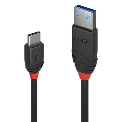 1.5M USB 3.2 TYP A AN C KABEL - 1GBIT/S BLACK LINE