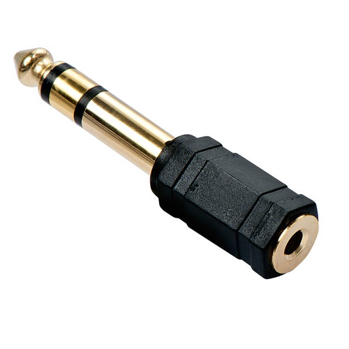 STEREO AUDIO-ADAPTER 3.5MM K - LINKENBUCHSE AN 6.3MM KLINKEN