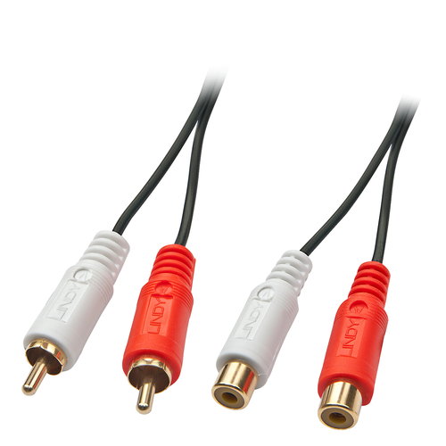 PREMIUM AUDIOKABEL - (CINCH) STECKER/BUCHSE 2M