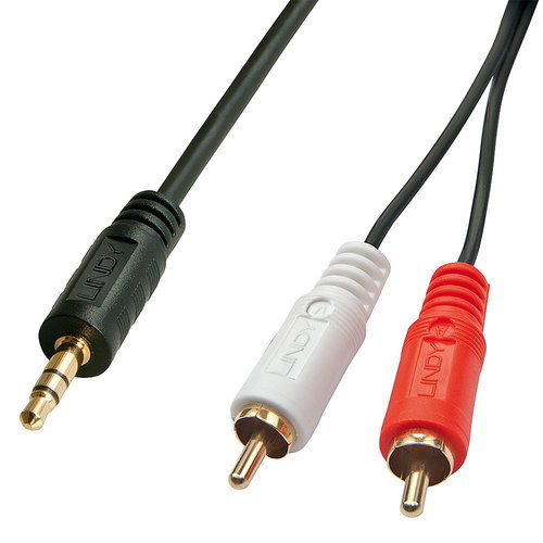 PREMIUM AUDIO- 2X RCA(CINCH) - STECKER AN 3.5MM KLINKEN 2M