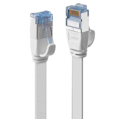 1M CAT.6 U/FTP FLACHBAND- - NETZWERKKABEL WEI
