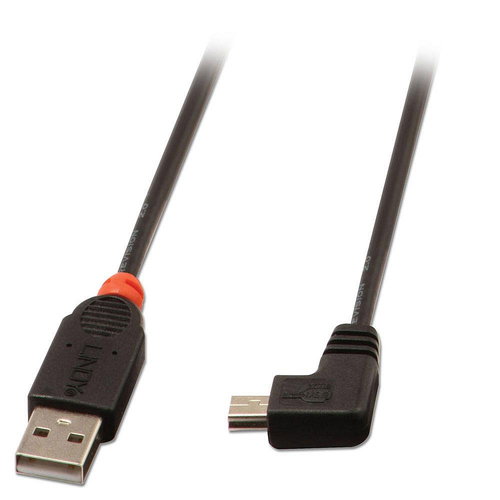2M USB 2.0 KABEL TYP A - AN MINI-B 90 GEWINKELT