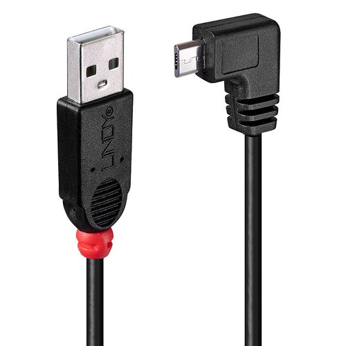 1M USB 2.0 KABEL TYP A - AN MICRO-B 90 GEWINKELT