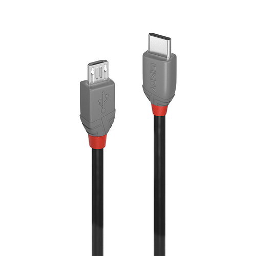 0.5M USB 2.0 TYP C AN - MICRO-B KABEL ANTHRA LINE