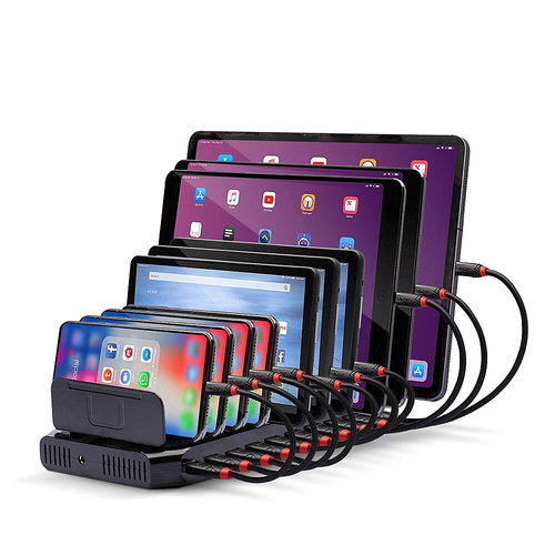 96W 10 PORT USB-LADESTATION - MIT EU-STECKER