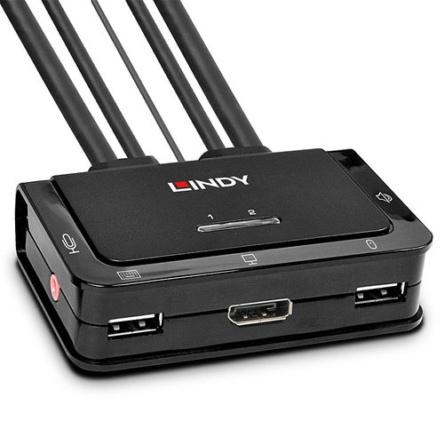 2 PORT DISPLAYPORT 1.2 USB 2.0 - AUDIO CABLE KVM SWITCH