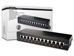 DIGITUS DESKTCAT6A PATCH PANEL - SHIELDED 12-PORT