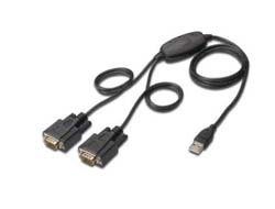 DIGITUS USB 20 TO 2XRS232 CABLE - 1.5M