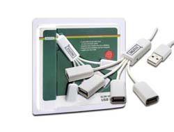 DIGITUS SLIM SPIDER USB HUB - 4 PORT