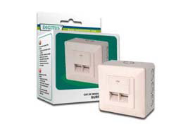 DIGITUS CAT5E MODULAR WALL - OUTLET SHIELDED