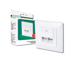 DIGITUS CAT6 MODULAR WALL - OUTLETSHIELDED .