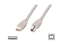 USB CONN. CABLE A B 3.0M - USB 2.0 SUITABLE